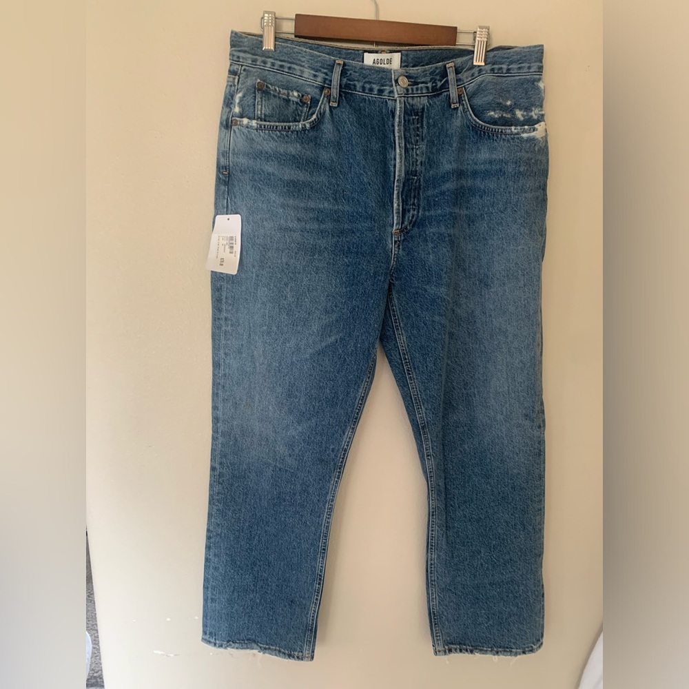 Agolde Riley high rise straight jeans